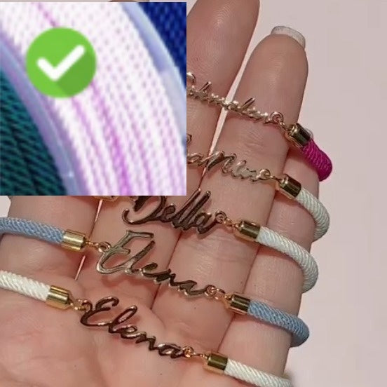 Personalized name bracelet