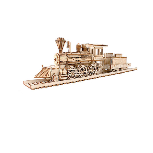 3D Wooden Mechanical Puzzle Kit – Train, Airship & Steam Model Building Set