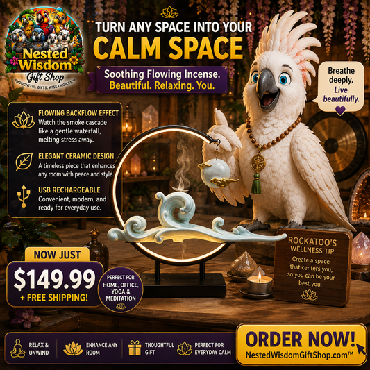 Ceramic Backflow Incense Burner – USB / Rechargeable Desktop Aroma Ornament