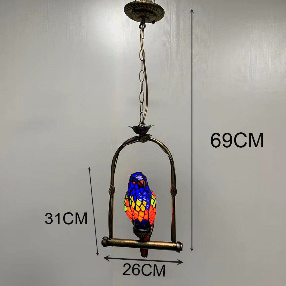 Colored Parrot European Style Pastoral Vintage Pendant Light - Nested Wisdom Gift Shop