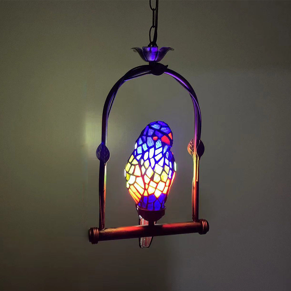 Colored Parrot European Style Pastoral Vintage Pendant Light - Nested Wisdom Gift Shop