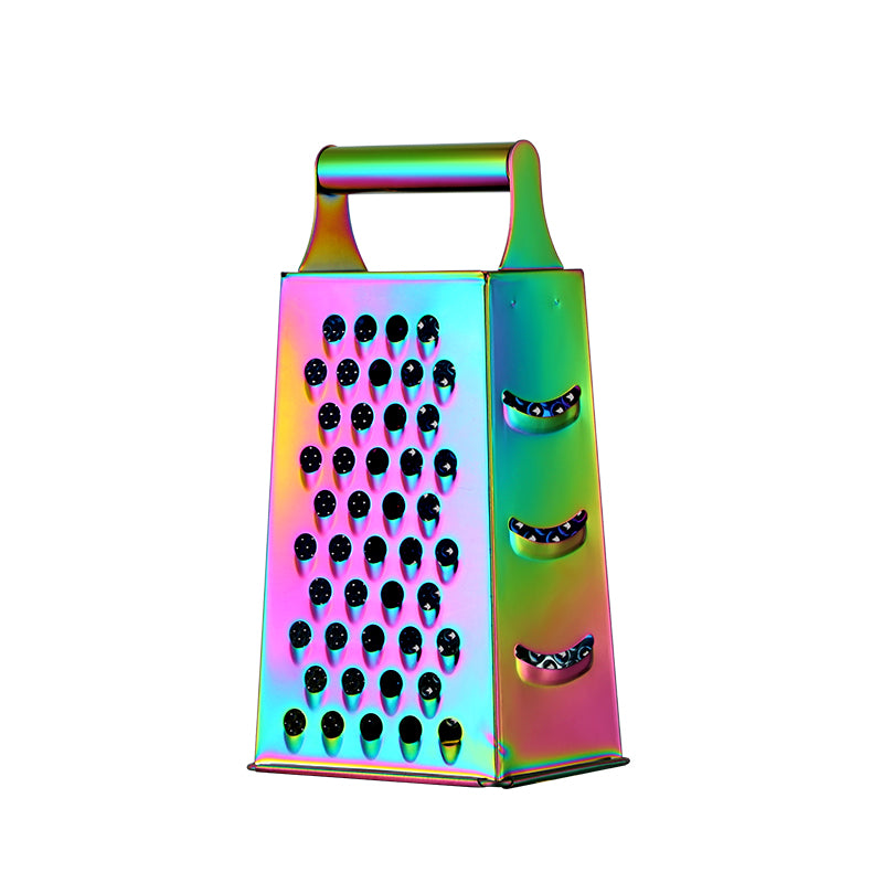 Multicolored box grater on a white background
