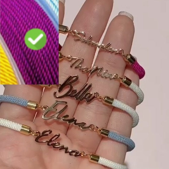 Personalized name bracelet
