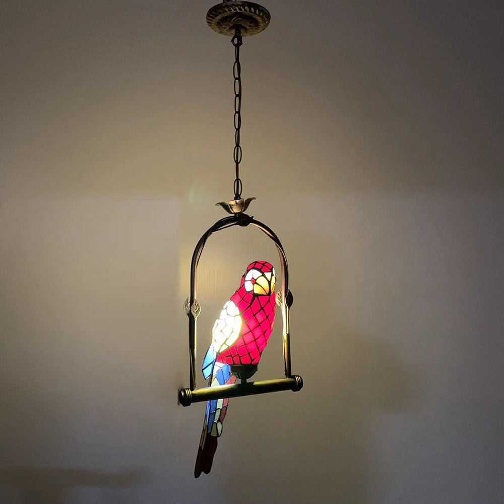 Colored Parrot European Style Pastoral Vintage Pendant Light - Nested Wisdom Gift Shop