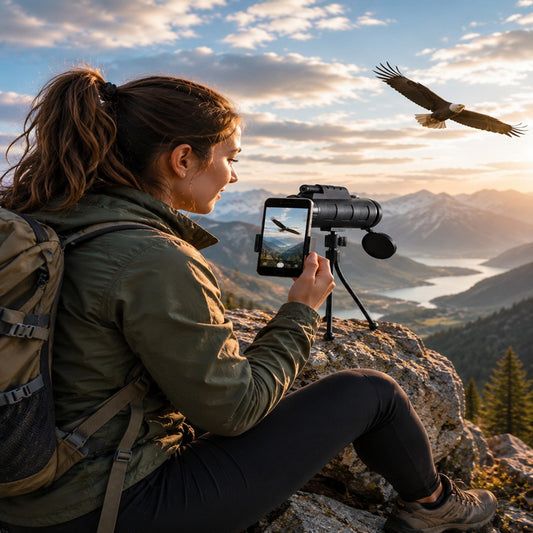 40x60 Monocular Telescope with Tripod & Smartphone Adapter – BAK4 Prism, FMC Lens for Bird Watching, Hiking & Outdoor Adventures