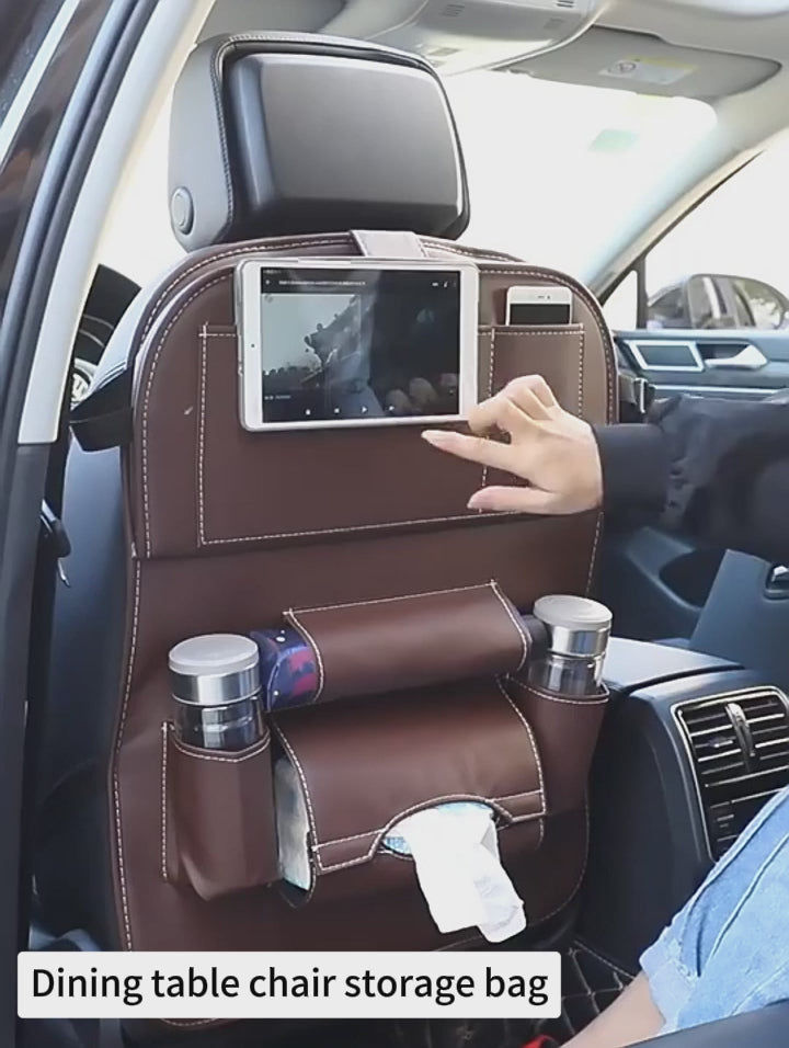 Demonstration of seat organizer