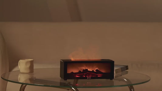 Fireplace Flame Aromatherapy Diffuser – LED Mist Humidifier with Remote Control
