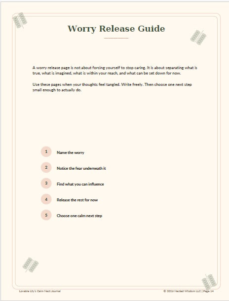Lovable Lily's Calm Nest Journal| Spring edition | Nested Wisdom